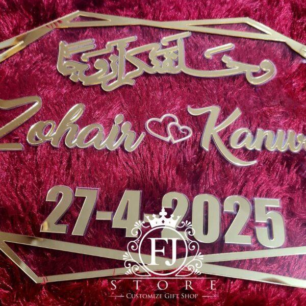 Acrylic Couple Wedding Frame