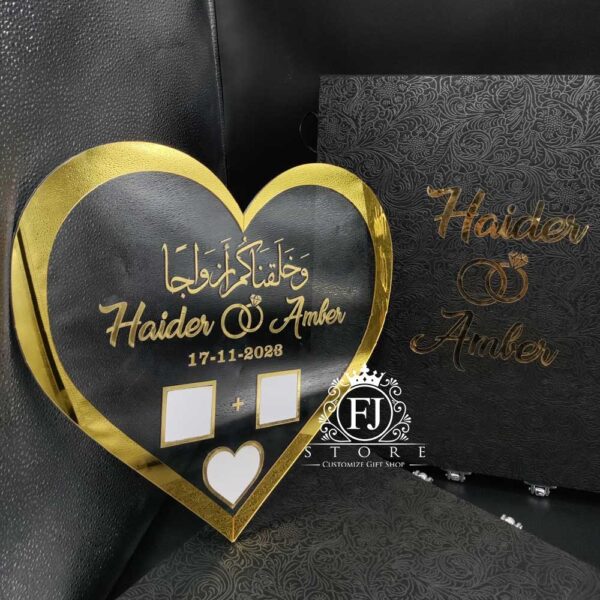 Acrylic Nikkah Wooden Box