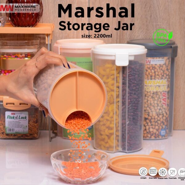 Plastic Marshal Storage Jar - 3 Container Box