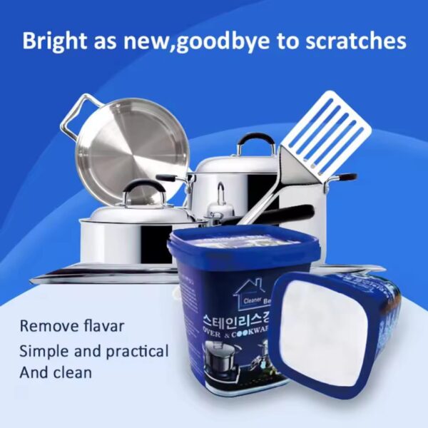 Powerful Stainless Steel Cookware Cleaning Paste Household Kitchen Cleaner