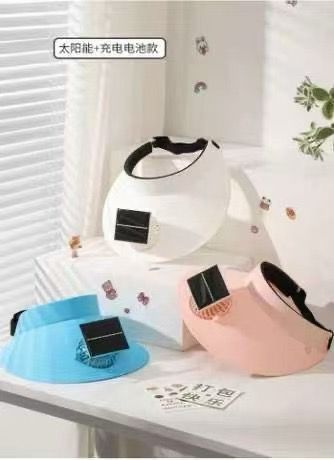 Cap With Solar Powered Fan Solar Panel
