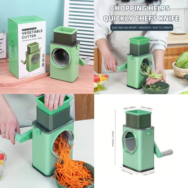 Multi-Function Manual Rotary Vegetable Camera Shape Cutter & Slicer with Rust-Resistant Stainless Steel