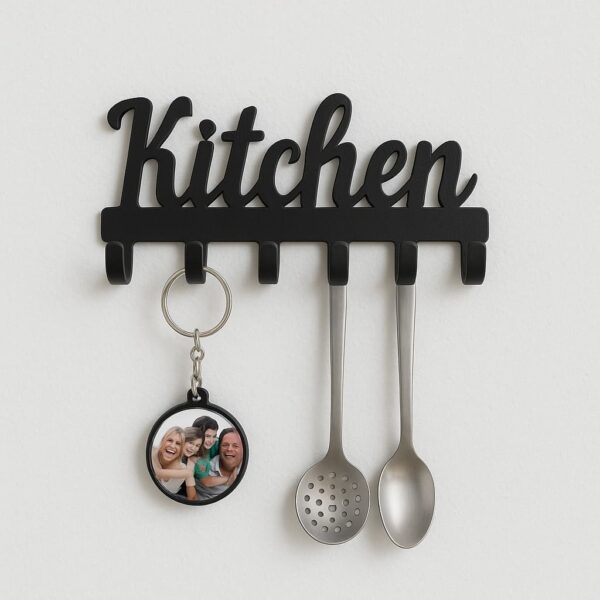 Black Metal Wall Mount Vintage Keys Hook 3 Different Shape Keys Hanger Hooks  HOME Shape & FAMILY Shape & KITCHEN Shape