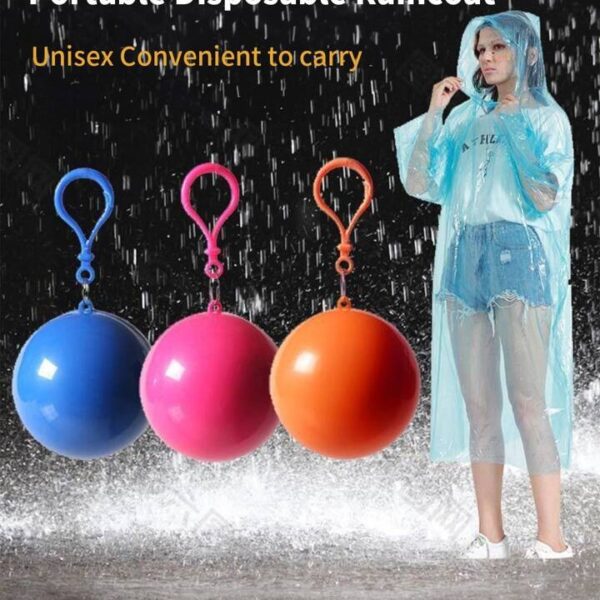 Waterproof Round Ball Emergency Portable Disposable Raincoat