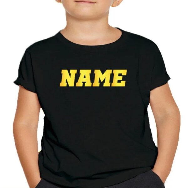 Kids Black Shirt With Golden Name