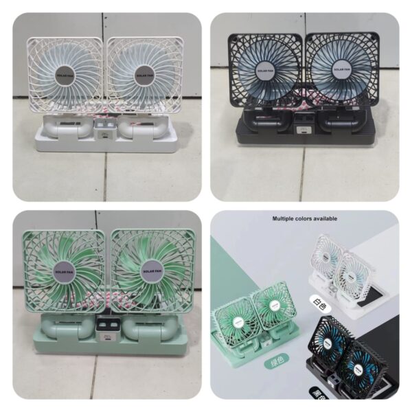 Solar Rechargeable Dual Fan