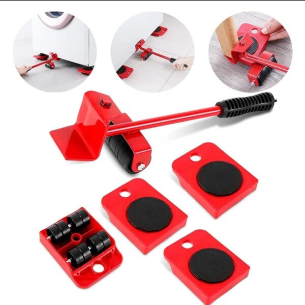 Heavy Duty Furniture Mover Set Furniture Mover Tool Transport Lifter Heavy Stuffs Moving Wheel Roller With Bar Moving Tools