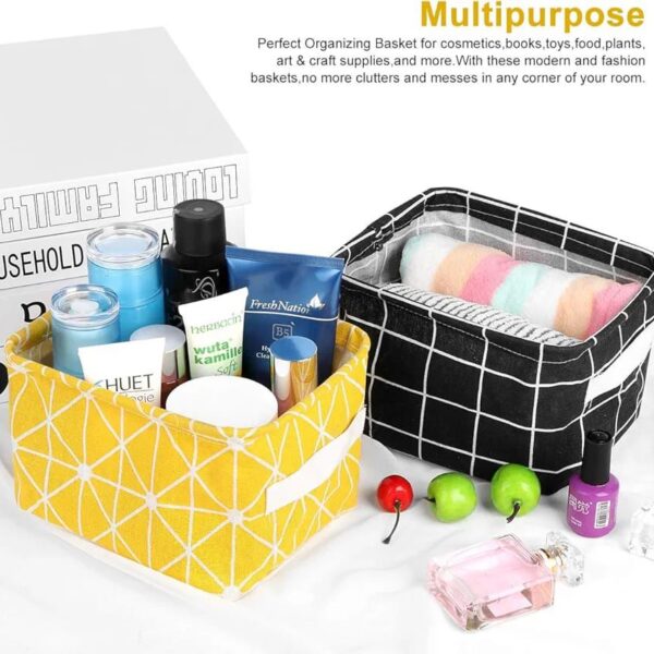 Small Storage Baskets Foldable Mini Square Storage Box