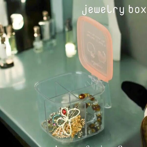 Multi – Purpose 4 Partition Jewelry & Spice Storage Box