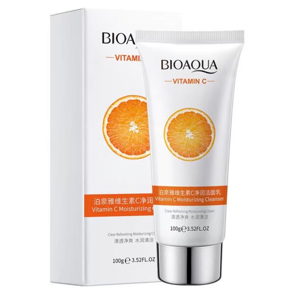 BIOAQUA Vitamin C Moisturizing Cleanser 100g – Hydrating & Brightening Face Wash