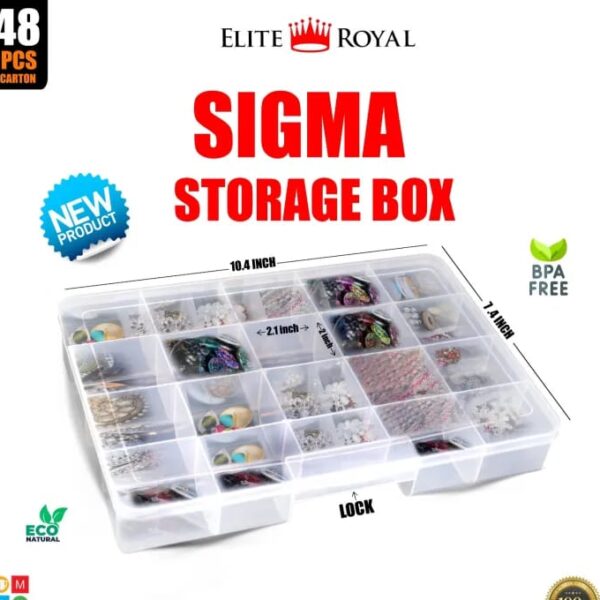 20 Compartment Plastic Storage Case Box Jewellery & Craft Organizer