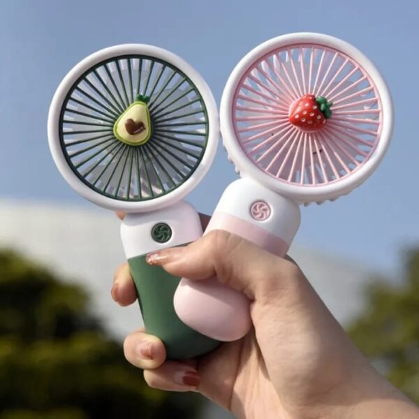 Mini Handheld Portable Fan USB Rechargeable with Phone Holder