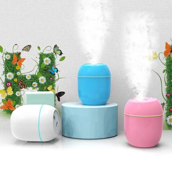 Portable Mini Air Humidifier USB Desktop Aromatherapy Diffuser with LED Night Lamp