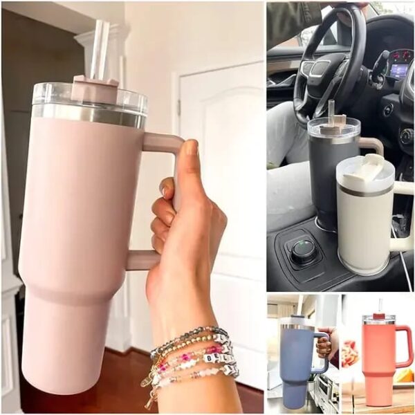 Tumbler with Handle Straw 1200ml