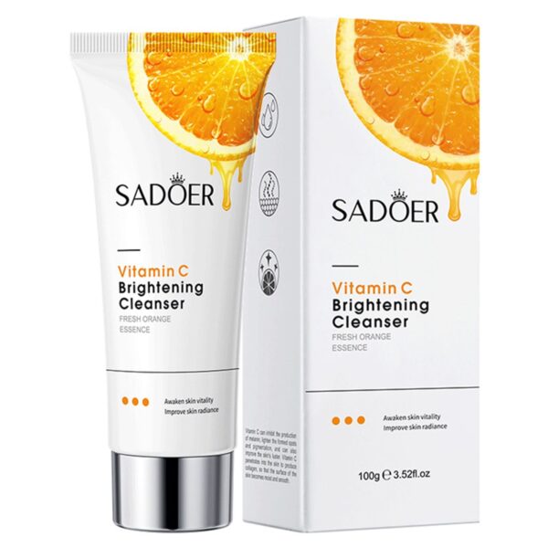 SADOER Vitamin C Brightening Cleanser 100g – Deep Cleansing Face Wash